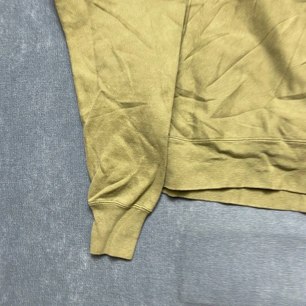 VTG Champion Reverse Weave Hoodie Mens Large Olive Green Logo Drawstring